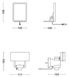 Philips - Applique a LED solare con sensore TYLUS LED/6W/3,7V 3000K IP44