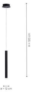 Leuchten Direkt 15202-18 - Lampadario LED su filo BRUNO LED/4,8W/230V nero