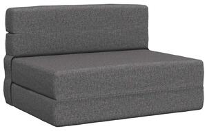 Divano Letto Pieghevole Grigio Chiaro 100 x 80 x 60 cm Tessuto