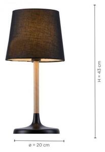 Leuchten Direkt 14423-18 - Lampada da tavolo NIMA 1xE14/40W/230V nera