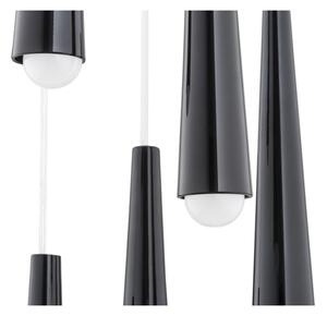 Argon 2103 - Lampadario su filo HOLLYWOOD 5xE14/7W/230V nero