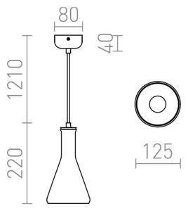 RED - Design Rendl - R12663 - Lampadario su filo PULIRE 1xE14/28W/230V