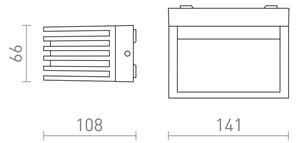 RED -Design Rendl-R13564- Applique da esterno LED CLAIRE LED/6W/230V IP54