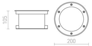 RED-Design Rendl-R10532 - Lampada LED da esterno a plafone TERRA LED/20W/230V IP67