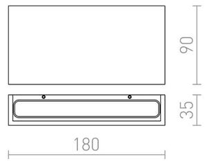 RED-Design Rendl-R12573-LED Applique da esterno TORINO 2xLED/5W/230V IP54