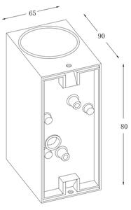 RED -Design Rendl-R12028- Applique LED da esterno KUBI 2xLED/3W/230V IP54