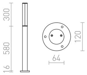 RED - Design Rendl - R10548 - Lampada da esterno a LED VADIS LED/8W/230V IP54