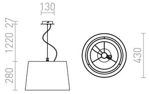 RED - Design Rendl - R12483 - Lampadario su corda ESPLANADE 1xE27/42W/230V