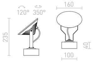 RED - Design Rendl - R11753- Applique da esterno LED FOX LED/9W/230V IP65