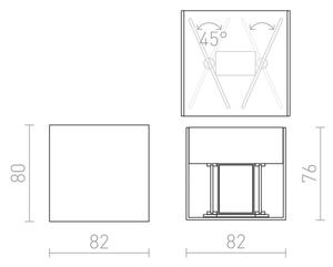 RED-Design Rendl-R12556- Applique da esterno LED CARRE 2xLED/3W/230V IP54