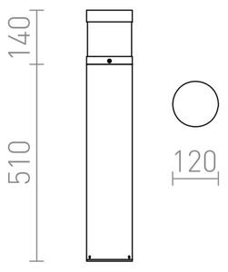 RED - Design Rendl - R12626 - Lampada da esterno a LED ABAX LED/15W/230V IP54 antracite