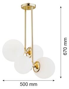 Argon 1743 - Lampadario su palo MORITZ 4xE27/15W/230V