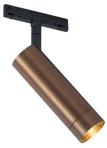 Faretto moderno bronzo scuro per sistema a binario monofase GU10 35mm - Slimline Uzzy
