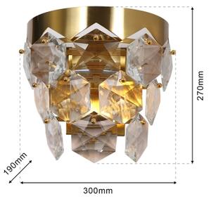 Applique di cristallo GRACE 2xE14/40W/230V oro