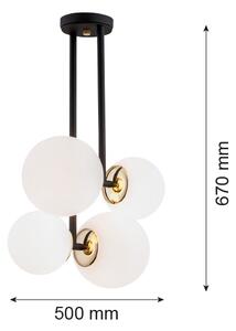 Argon 1739 - Lampadario su palo MORITZ 4xE27/15W/230V