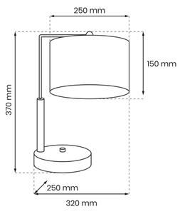 Lampada da tavolo ULTIMO 1xE27/60W/230V nera