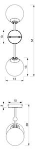 Lampadario a plafone JOY 2xE14/40W/230V nero/cromato lucido