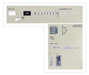Paulmann 70587 - Striscia LED RGB dimmerabile 20W MAXLED 1,5m 230V + telecomando