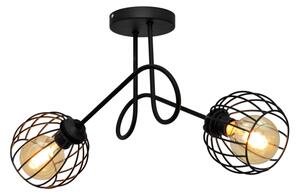 Lampadario a plafone OXFORD 2xE27/15W/230V nero