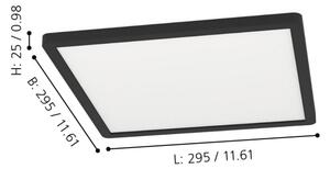 Eglo 900093 - LEDRGBW Plafoniera dimmerabile ROVITO-ZLED/14,6W/230V nera