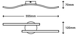 Briloner 3449-015 - Lampadario LED da superficie GO 2xLED/6W/230V