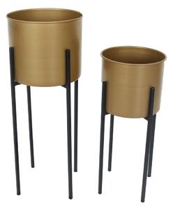 Set di vasi per fiori in metallo 2 pz ø 24 cm Dempo – Garden Pleasure