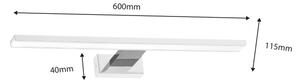 Illuminazione a LED per specchio da bagno SHINE LED/13,8W/230V 60 cm IP44 bianco/cromo