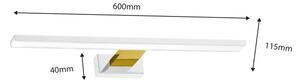 LED Illuminazione per specchio da bagno SHINE LED/13,8W/230V 60 cm IP44 bianco/oro