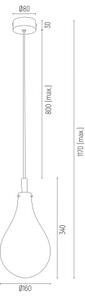 Argon 4716 - Lampadario su filo OAKLAND 1xG9/6W/230V