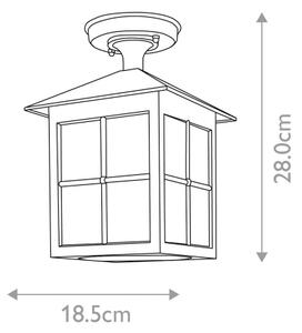 Elstead BL18A-BLACK - Lampadario da esterno fisso WINCHESTER 1xE27/100W/230V IP43