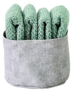 Maison Sucrée Lavette mani Cestino 4pz. Pepe var.27 Eucalipto Spugna 100% Cotone
