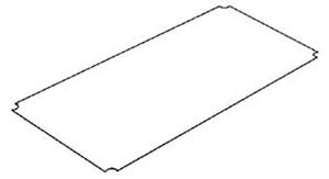 Piano in Plexiglass 20x45 cm Spessore 3 mm con angoli stondati per scaffalature Archimede