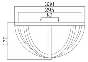 Elstead FE-ALLIER-F-LW - Plafoniera ALLIER 2xE27/60W/230V quercia