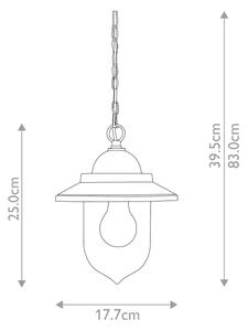 Elstead FE-ALLIER-P-WW - Lampadario su catena ALLIER 1xE27/60W/230V quercia