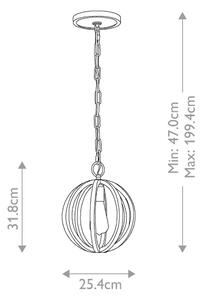 Elstead FE-ALLIER-P-WW - Lampadario su catena ALLIER 1xE27/60W/230V quercia