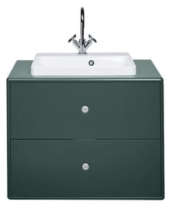 Mobile sospeso verde scuro con lavabo senza miscelatore 80x62 cm Color Bath - Tom Tailor