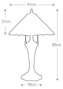 Elstead QZ-CAMBRIDGE-TL - Lampada da tavolo Tiffany BELLE 2xE27/75W/230V