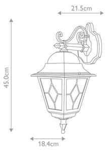 Elstead NR2-BLK - Applique da esterno NORFOLK 1xE27/100W/230V IP43