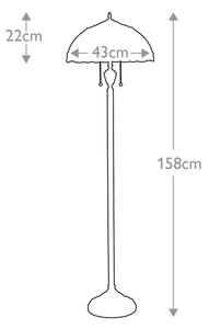 Elstead QZ-LARISSA-FL - Lampada da terra Tiffany LARISSA 2xE27/100W/230V