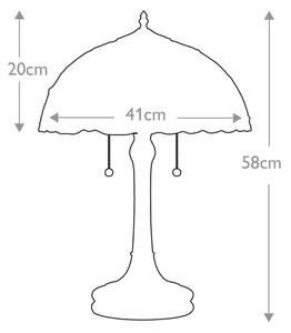 Elstead QZ-LARISSA-TL - Lampada da tavolo Tiffany LARISSA 2xE27/60W/230V