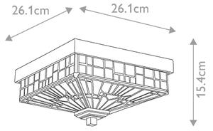 Elstead QZ-INGLENOOK-F - Plafoniera da esterno INGLENOOK 2xE27/60W/230V IP44