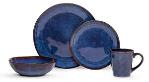 Set da pranzo in gres blu scuro 24 pezzi Glosia - Bonami Selection