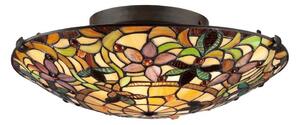Elstead QZ-KAMI-F - Plafoniera Tiffany KAMI 2xE27/60W/230V