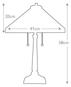 Elstead QZ-STEPHEN-TL - Lampada da tavolo Tiffany STEPHEN 2xE27/60W/230V