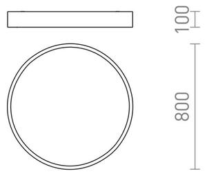 RED - Design Rendl - R13334 - Plafoniera LED MEZZO LED/100W/230V bianco