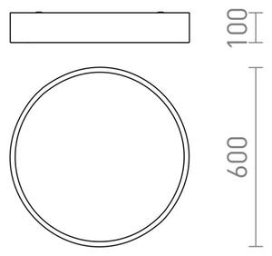 RED - Design Rendl - R13333 - Plafoniera LED MEZZO LED/60W/230V nera