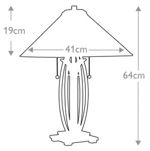 Elstead QZ-ASHEVILLE-TL - Lampada da tavolo Tiffany ASHEVILLE 2xE27/60W/230V