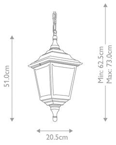Elstead KERRY-CHAIN - Lampadario da esterno KERRY 1xE27/100W/230V IP44