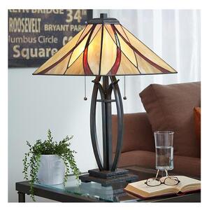 Elstead QZ-ASHEVILLE-TL - Lampada da tavolo Tiffany ASHEVILLE 2xE27/60W/230V