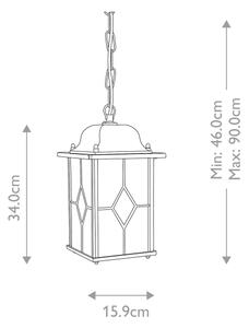 Elstead WX9 - Lampadario da esterno WEXFORD 1xE27/100W/230V IP23